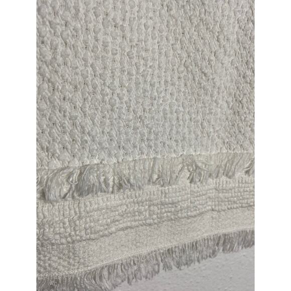 PortsPure Top Crew Neck Fringe Trim Knit Textured Cotton Coquette Grannycore M - Picture 7 of 7